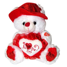 CHStoy Lovely Teddy Bear Plush Toys Stuffed Cute Bear with Heart Doll Girls Valentine's Gift Kids Baby Christmas